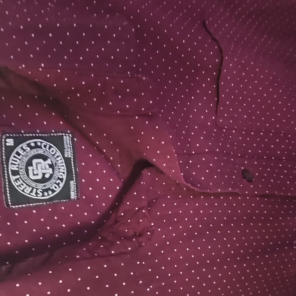 Street Rules Clothing Co Burgundy Short Sleeve Shirt - Picture 5 of 9